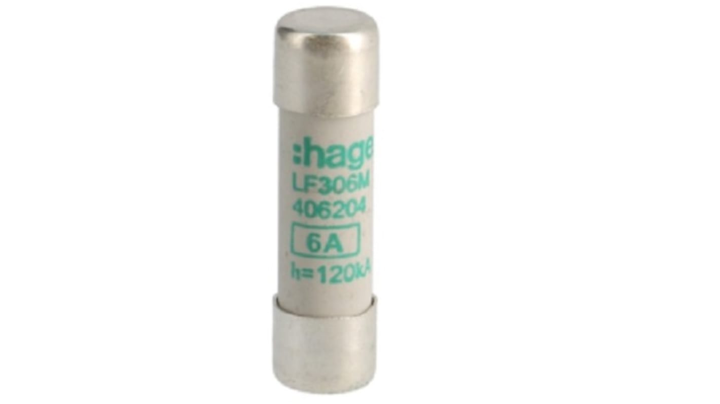 Hager 6A Cartridge Fuse, 10 x 38mm