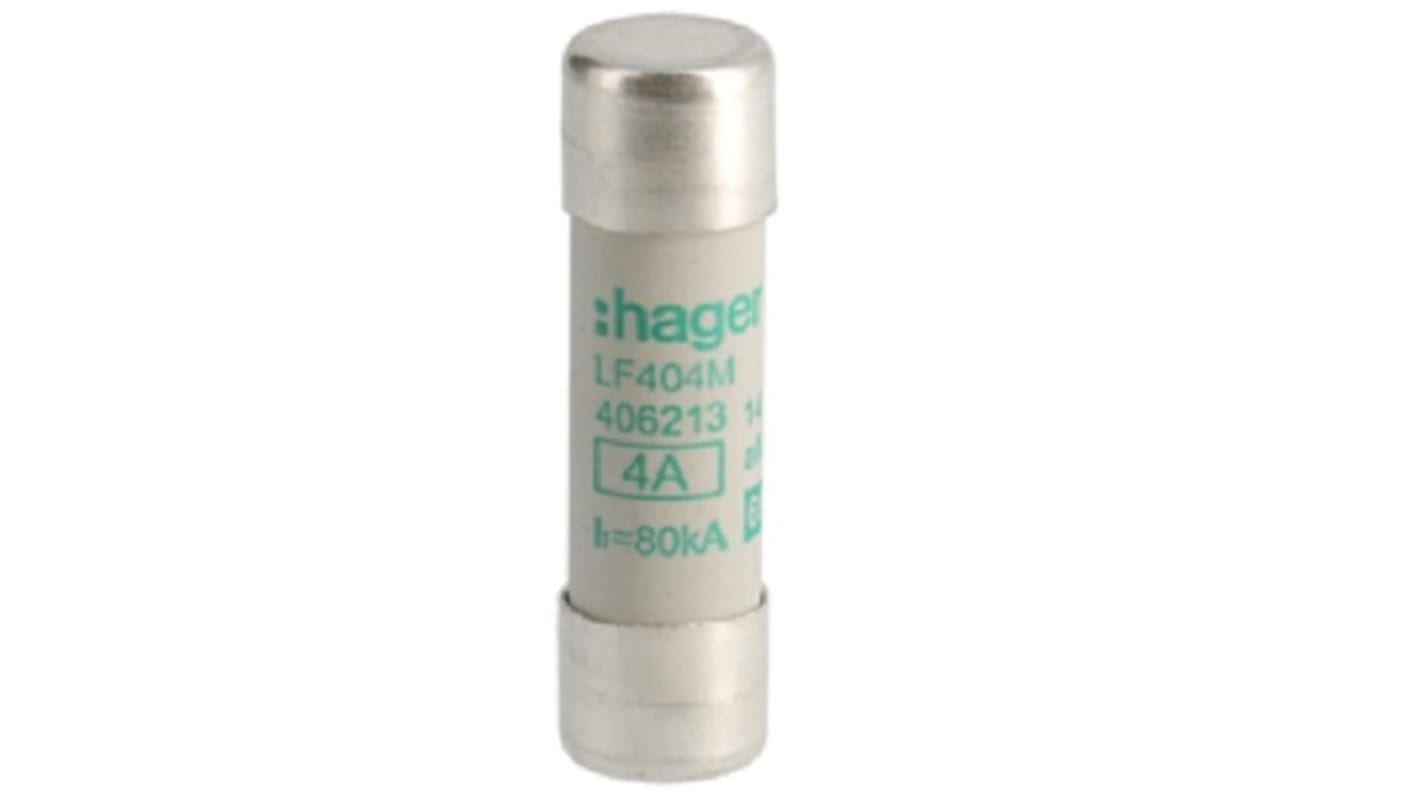 Hager 4A Cartridge Fuse, 14 x 51mm