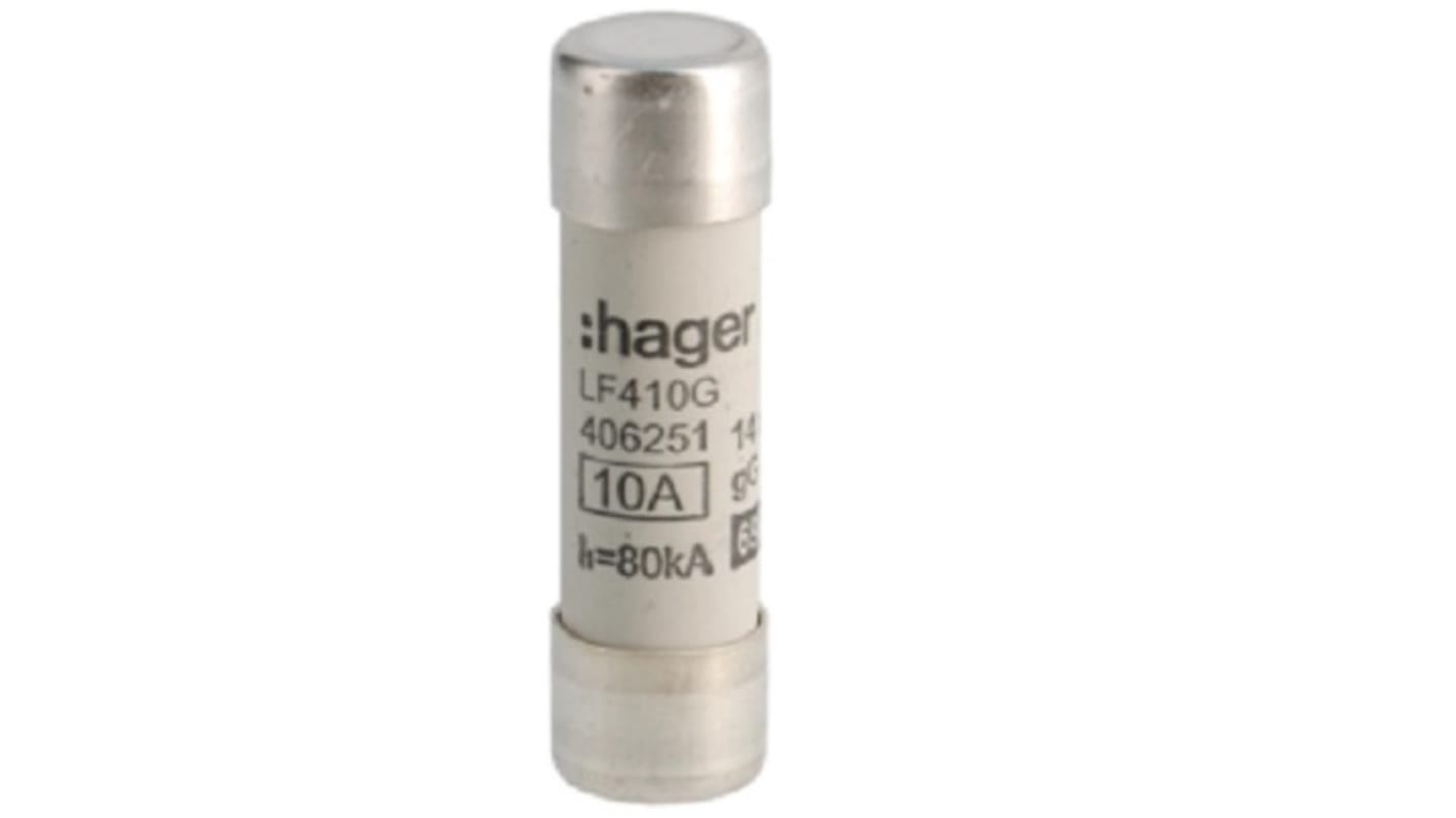 Porte-fusible Unipolaire Hager - 10A - Occasion - Fonctionnel - Pour Tableau électrique
