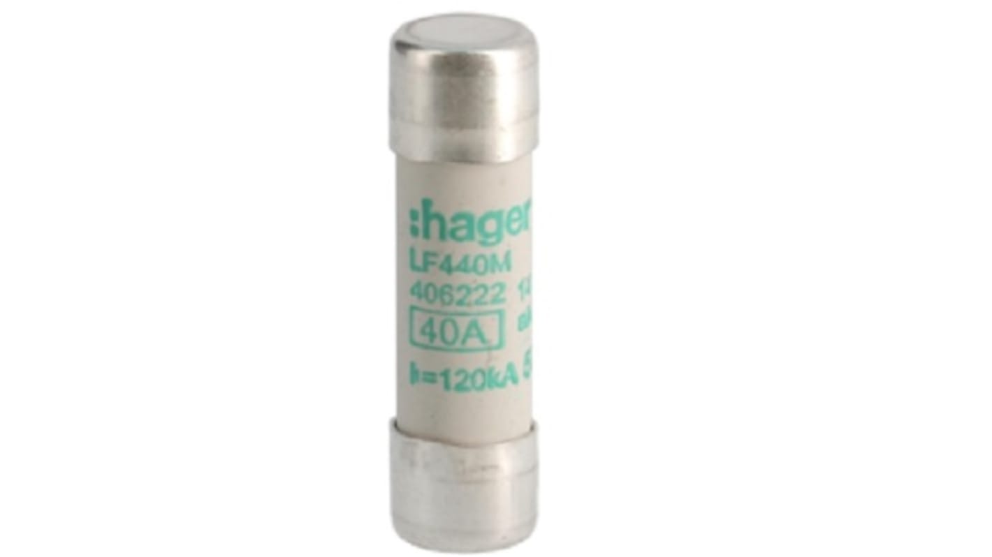 Hager 40A Cartridge Fuse, 14 x 51mm