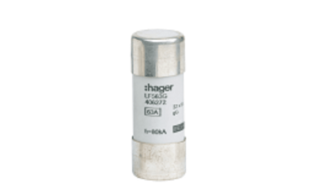 Hager 25A Cartridge Fuse, 22.2 x 58mm