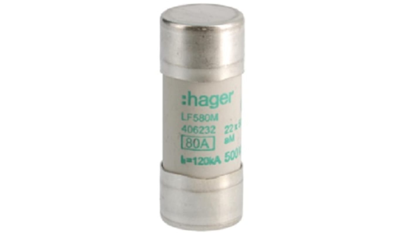 Hager Feinsicherung / 80A 22.2 x 58mm 500V