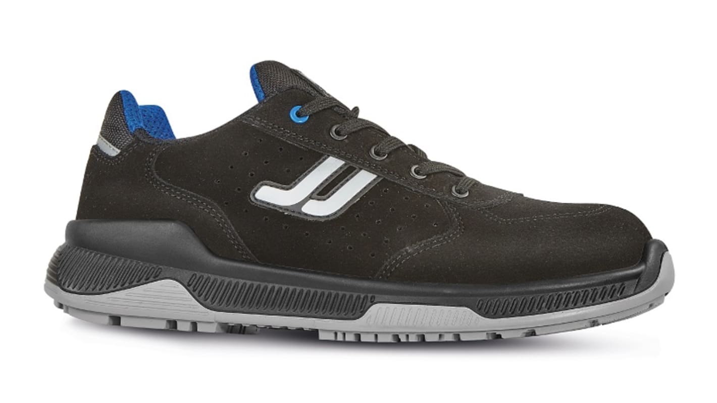 Jallatte Unisex Sicherheitshalbschuhe Schwarz, Grau, mit Zehen-Schutzkappe EN 20345 S1P, Größe 35 / UK 3, ESD-sicher