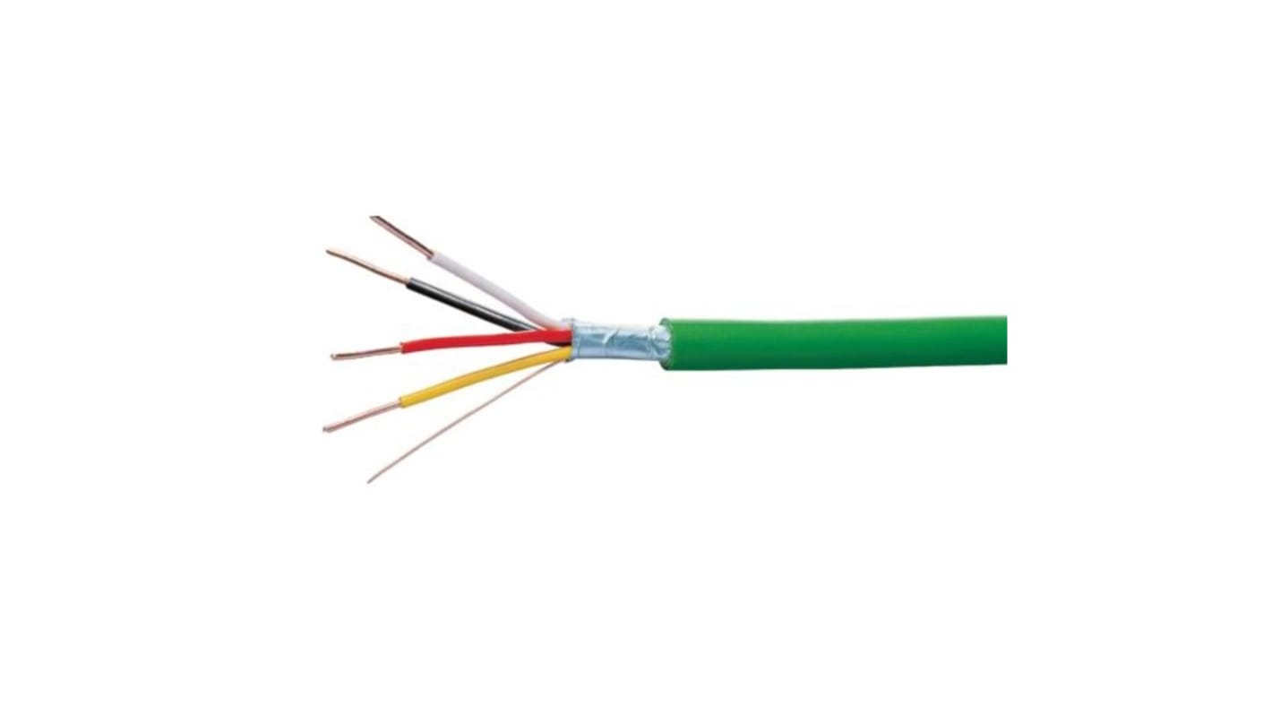 Hager TG Bus Cable, 5 Cores, 100m, Green