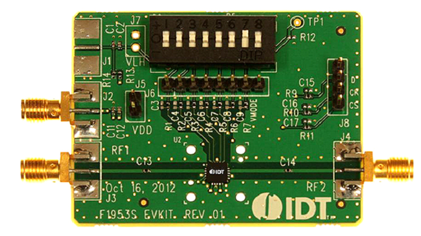 Kiértékelőkártya, F1953EVBI, Vezeték nélküli fejlesztőeszköz, F1953 7 bites digitális Step csillapító, 400 →