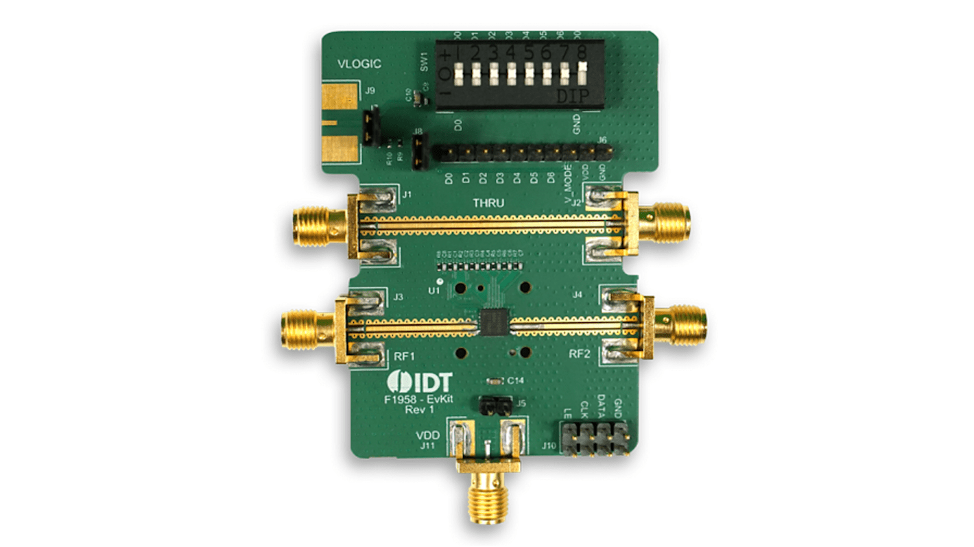 Scheda di valutazione Renesas Electronics Evaluation Board for F1958 7-bit Digital Step Attenuator, 0.001 →