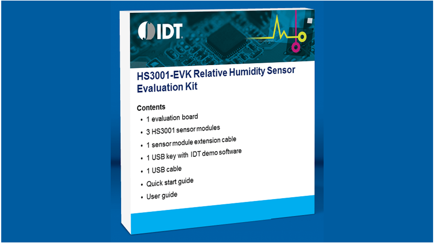 Renesas Electronics SDAH01 Evaluation Kit Humidity, Temperature Evaluation Kit HS3001 Humidity and Temperature Sensor