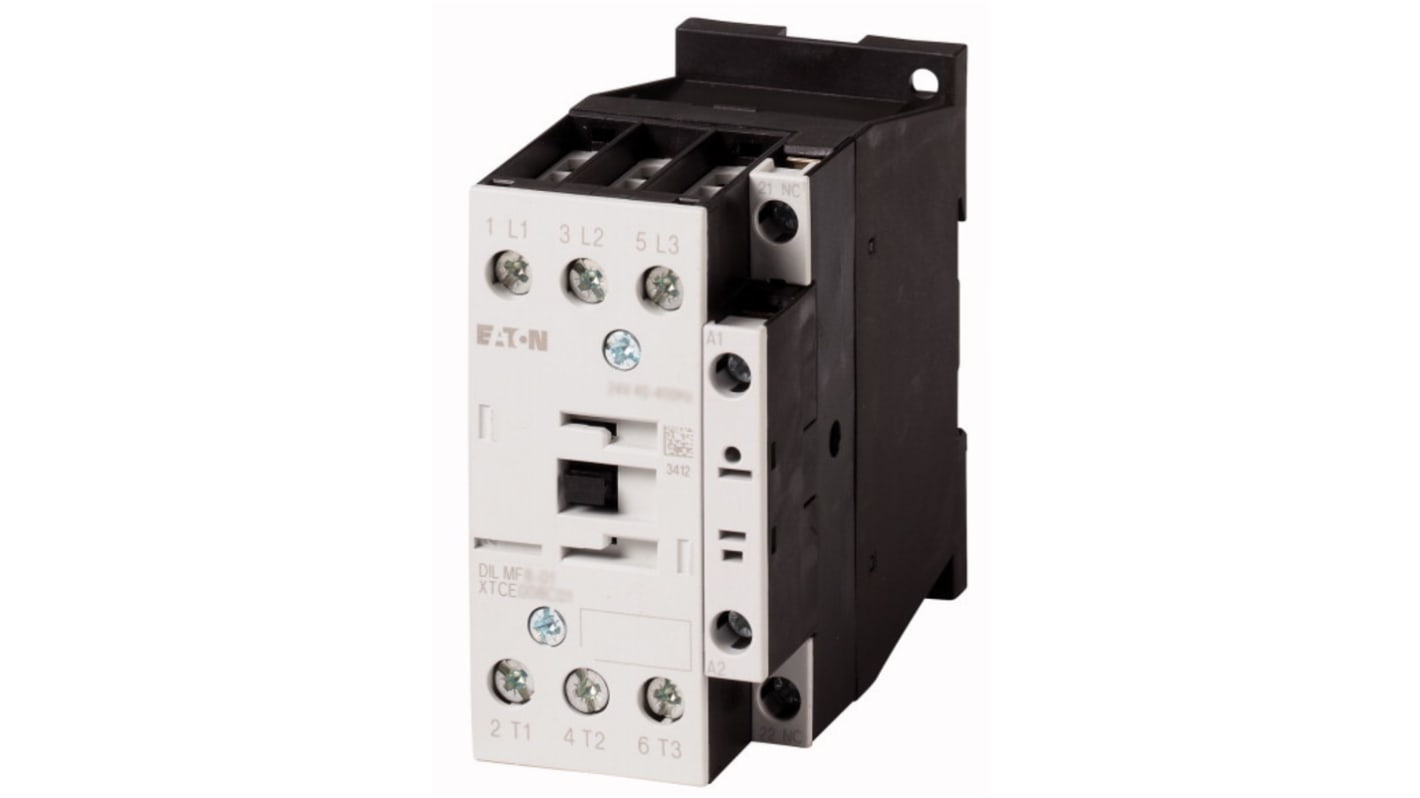 Eaton DILM Contactor, 24 V Coil, 3-Pole, 3.5 kW, 1NC