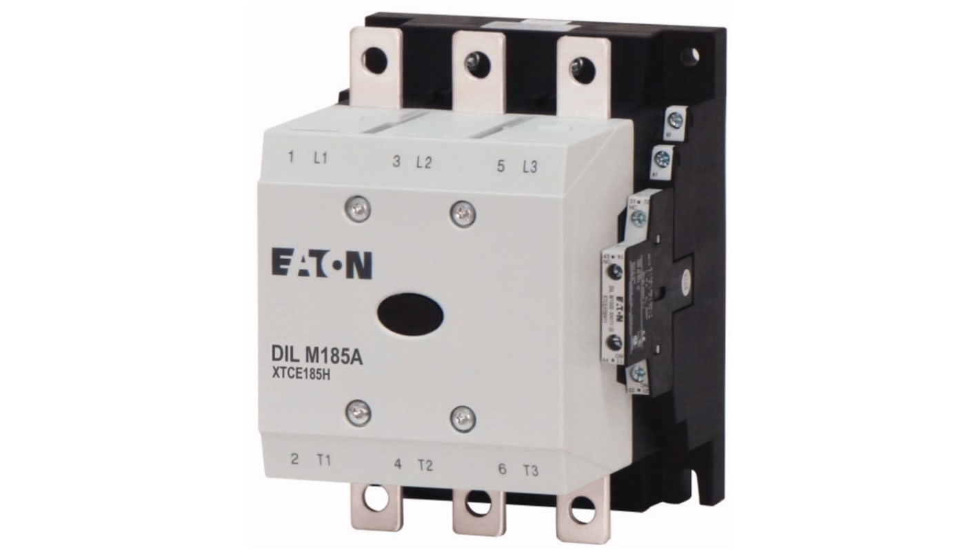 Eaton DILM Contactor, 130 V Coil, 3-Pole, 140 kW
