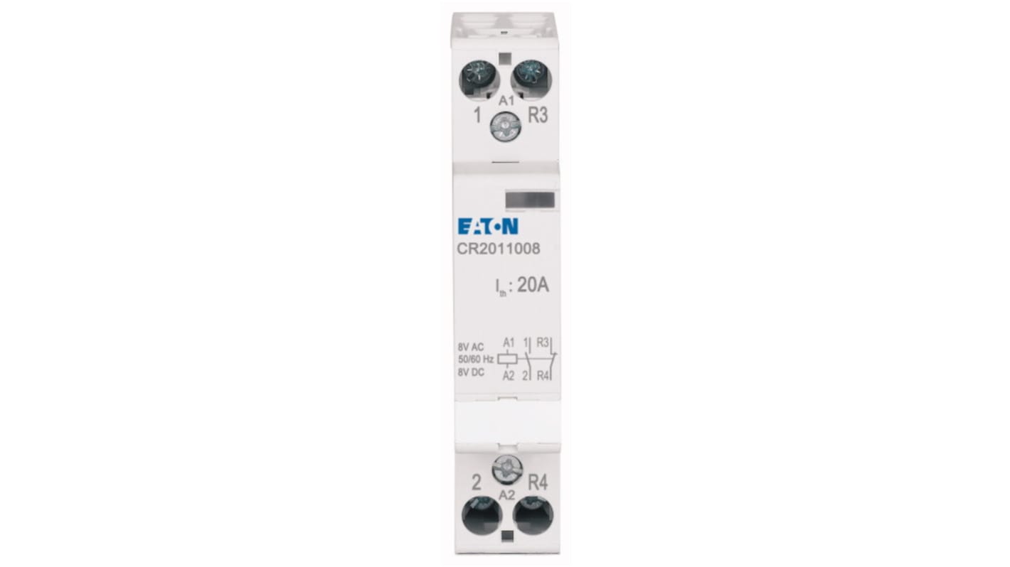 Contattore di installazione Reversibile Eaton, serie DILM, 1NA + 1NC, bobina 8 V CA/CC