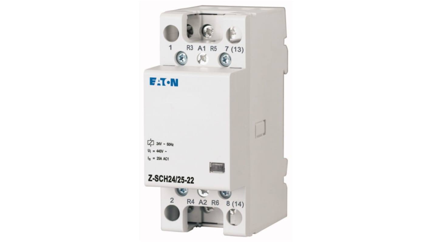 Eaton DILM Installation Contactor, 24 V dc Coil, 2N/O+2N/C