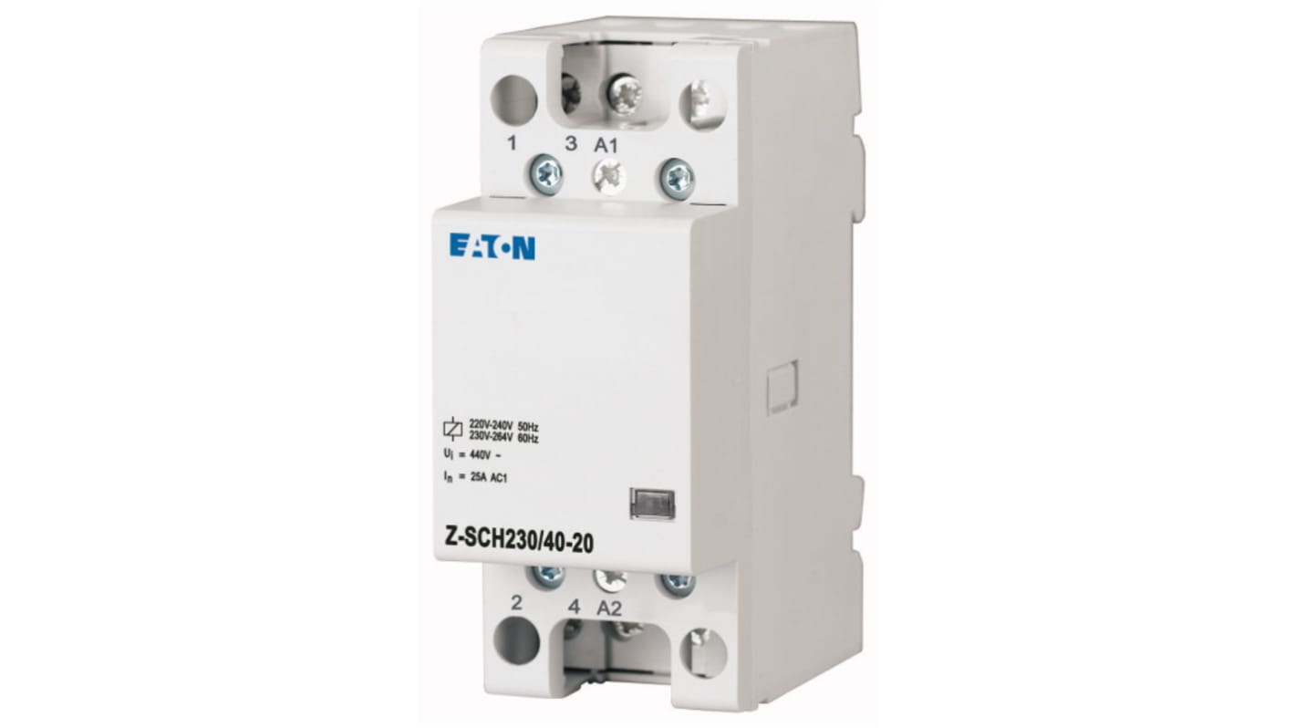 Eaton DILM Installation Contactor, 230 V ac Coil, 2N/O