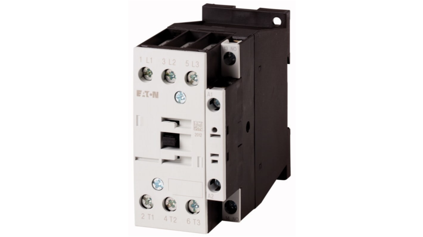 Eaton DILM Series Contactor, 220 V ac, 230 V dc Coil, 3-Pole, 6.5 kW, 1N/O