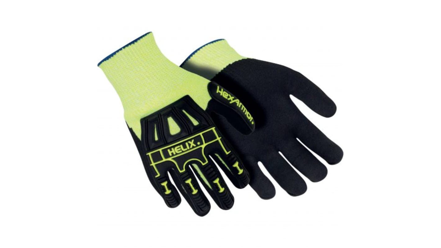 Uvex Helix®3000 Black Glass Fibre, HPPE Impact Protection Work Gloves, Size 9, Nitrile Coating
