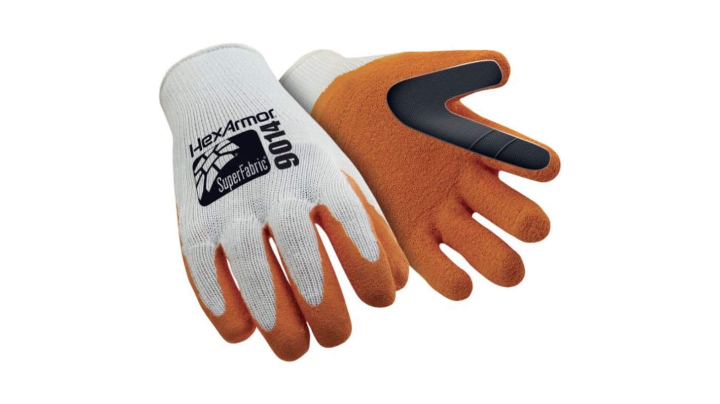 Guantes de trabajo de Algodón Blanco Uvex, talla 8, M, con recubrimiento de Látex, Resistente a las agujas