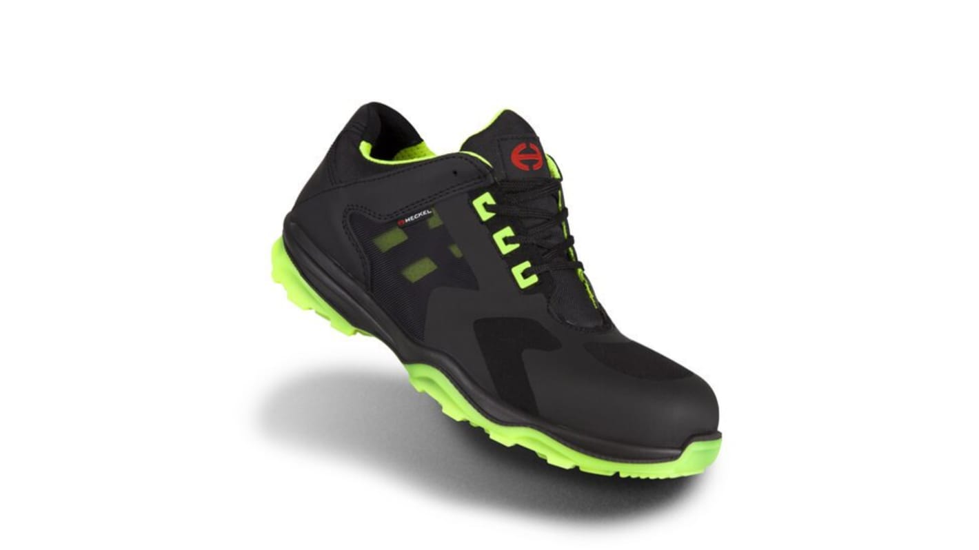 Uvex RUN-R 200 Unisex Black, Green  Toe Capped Safety Trainers, UK 4, EU 37