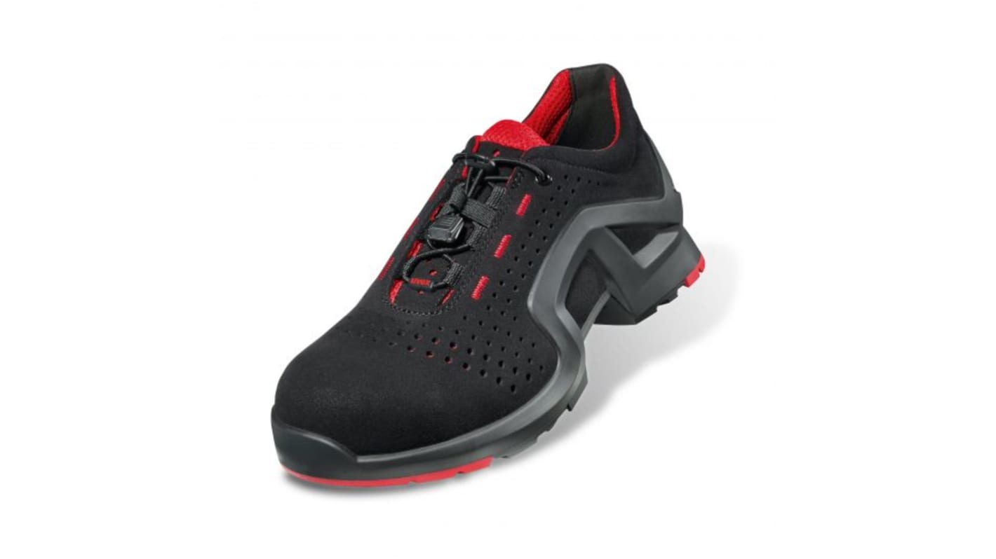 8512841 Uvex uvex 1 Unisex Black, Red Composite Toe Capped Safety