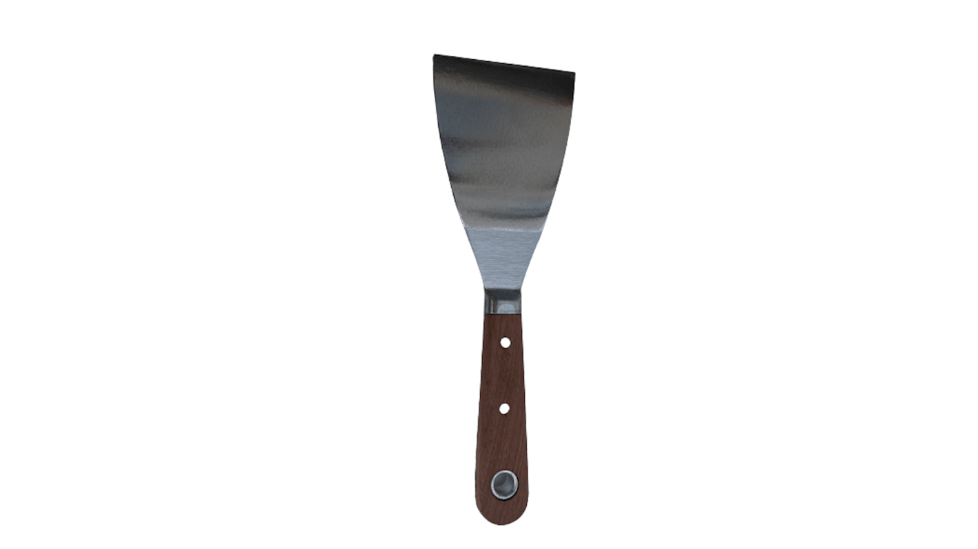 Wood 75mm Putty Knife Scraper  With Polished Blade