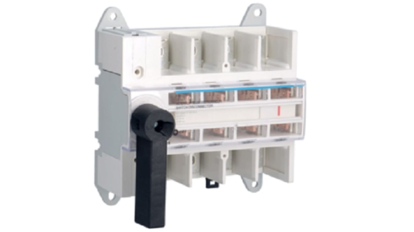 Interruptor seccionador, 4P, Corriente 125A, Potencia 45kW, IP00