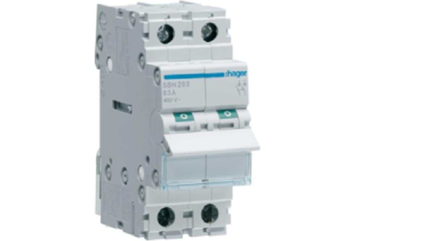 Hager SBN Taster (Ein)-Aus DIN-Schiene, Öffner/Schließer 440V