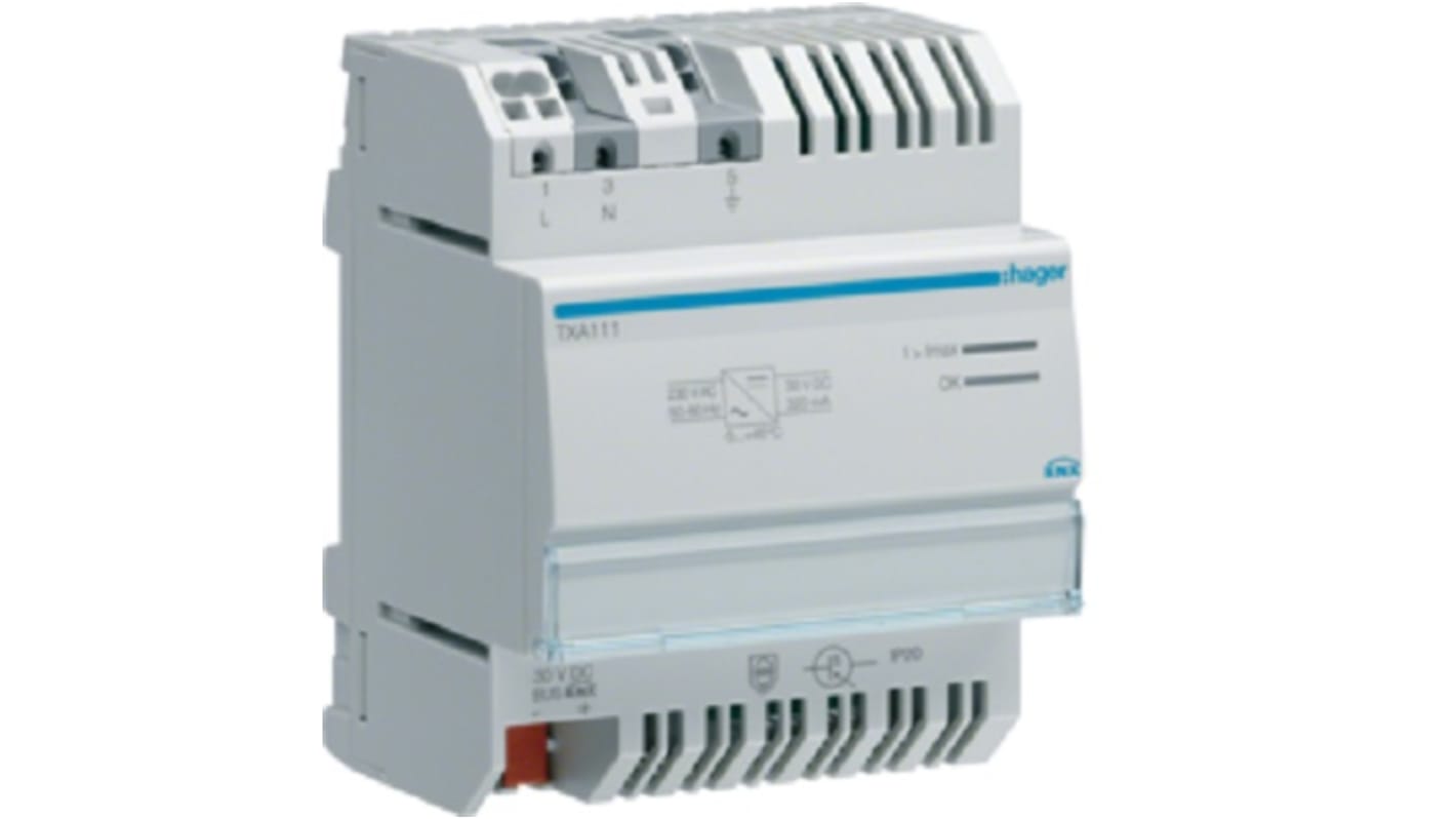 TXA111 Hager Power Supply, for use with KNX, TXA Series RS