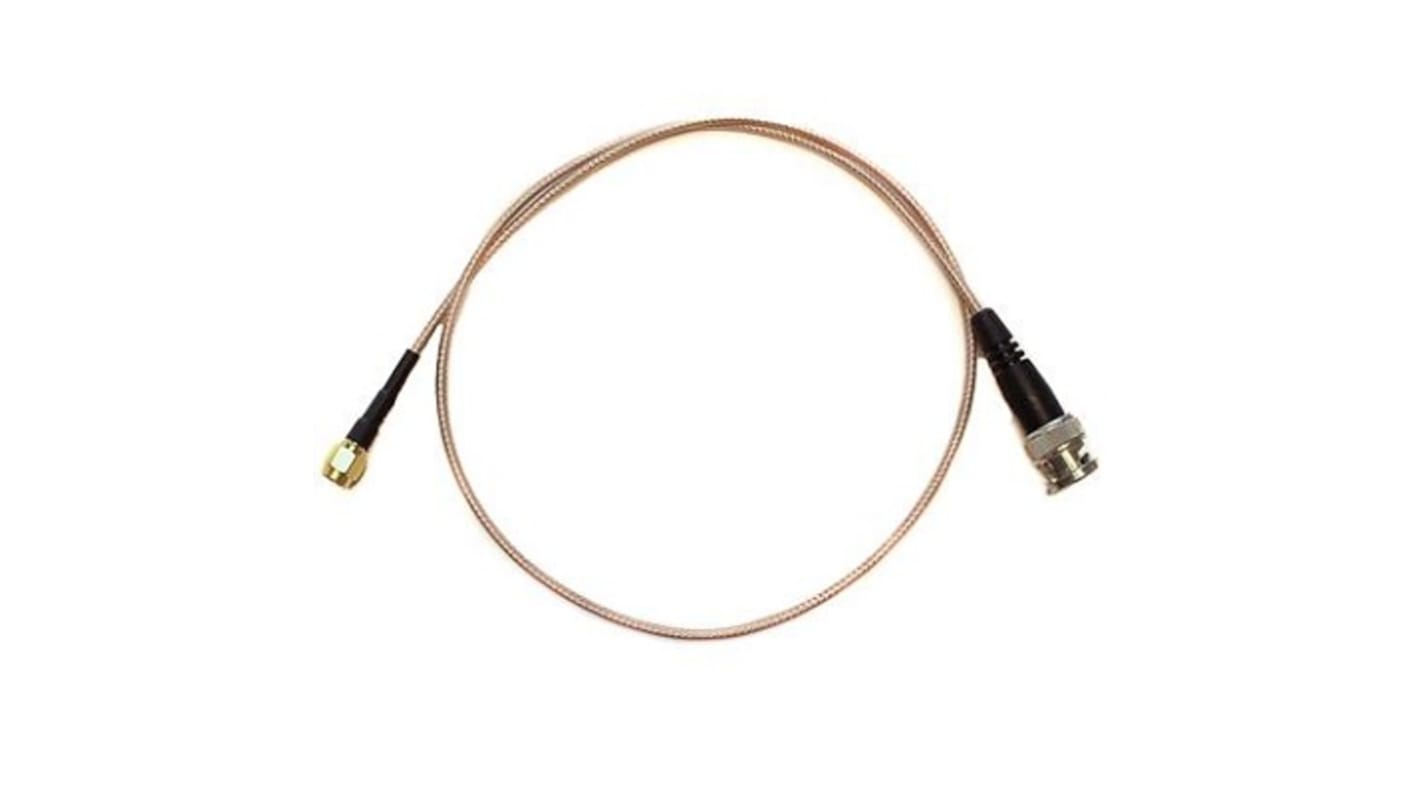 Mueller Electric Male BNC to Male SMA Coaxial Cable, 6in, RG316 Coaxial, Terminated