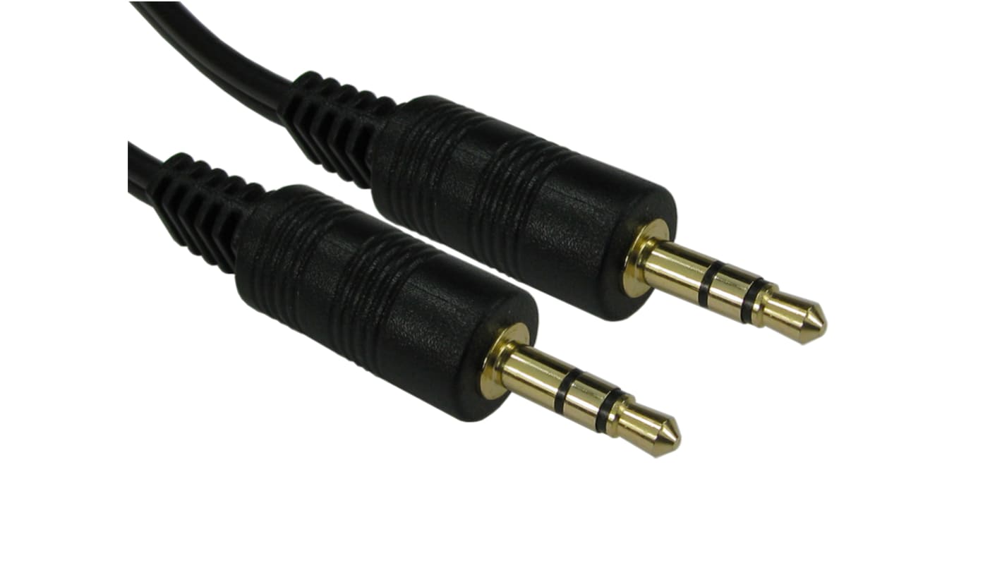 RS PRO Male 3.5mm Stereo Jack to Male 3.5mm Stereo Jack Aux Cable, 500mm