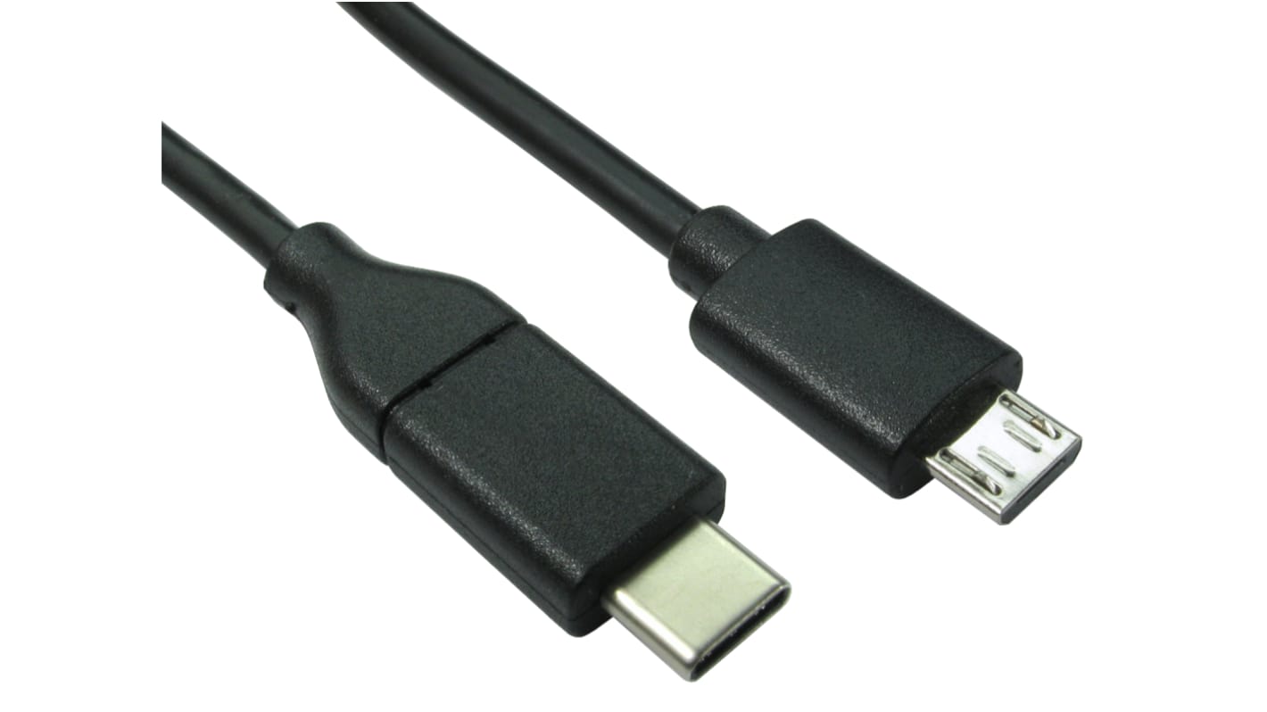 RS PRO Cable, Male USB C to Male Micro USB B Cable, 2m RS