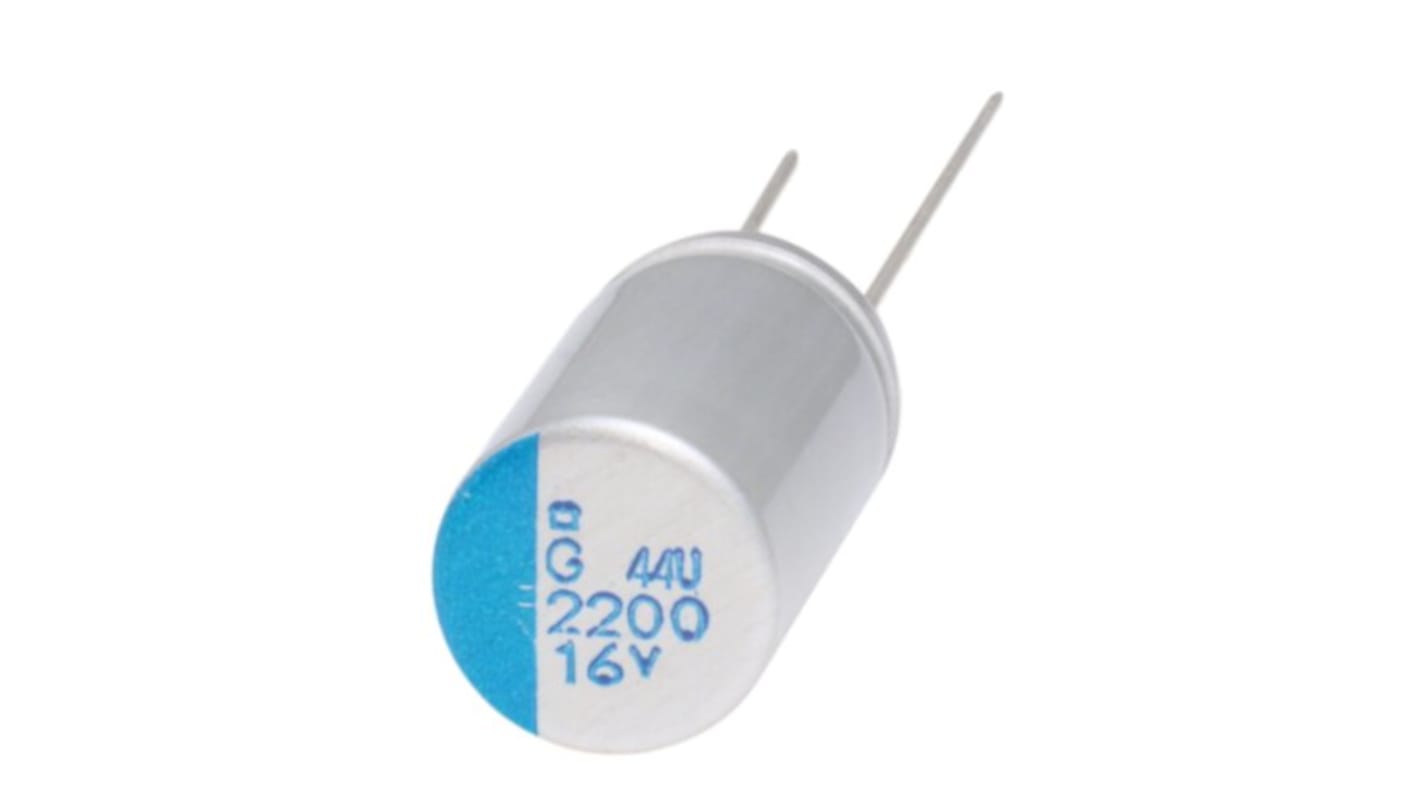 CHEMI-CON 1mF Through Hole Polymer Capacitor, 16V