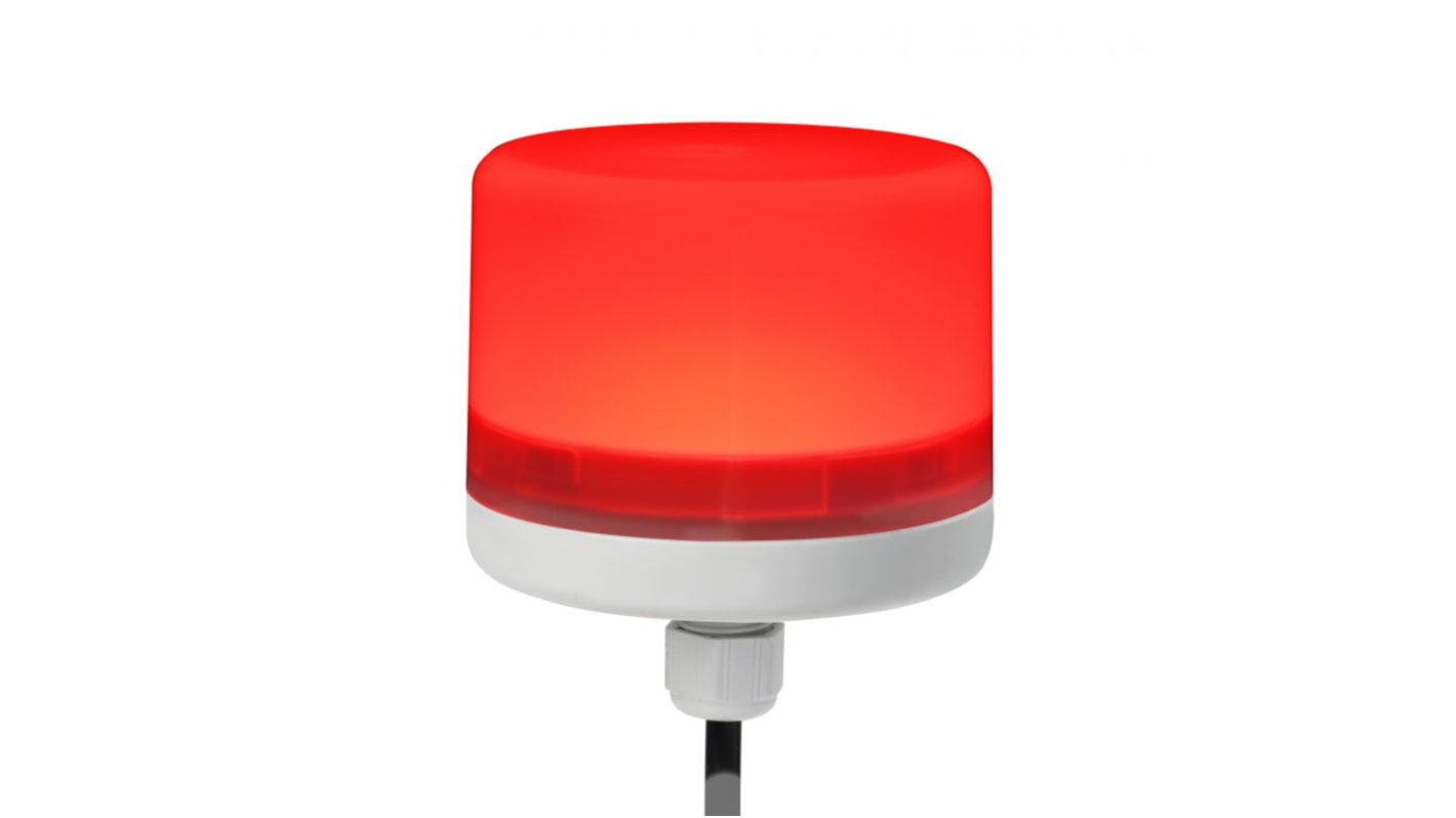 Segnalatore LED Fisso Sirena, LED, Rosso, 24 V