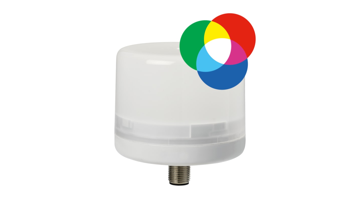 Segnalatore LED Lampeggiamento Sirena, LED RGB, Multicolore, 24 V