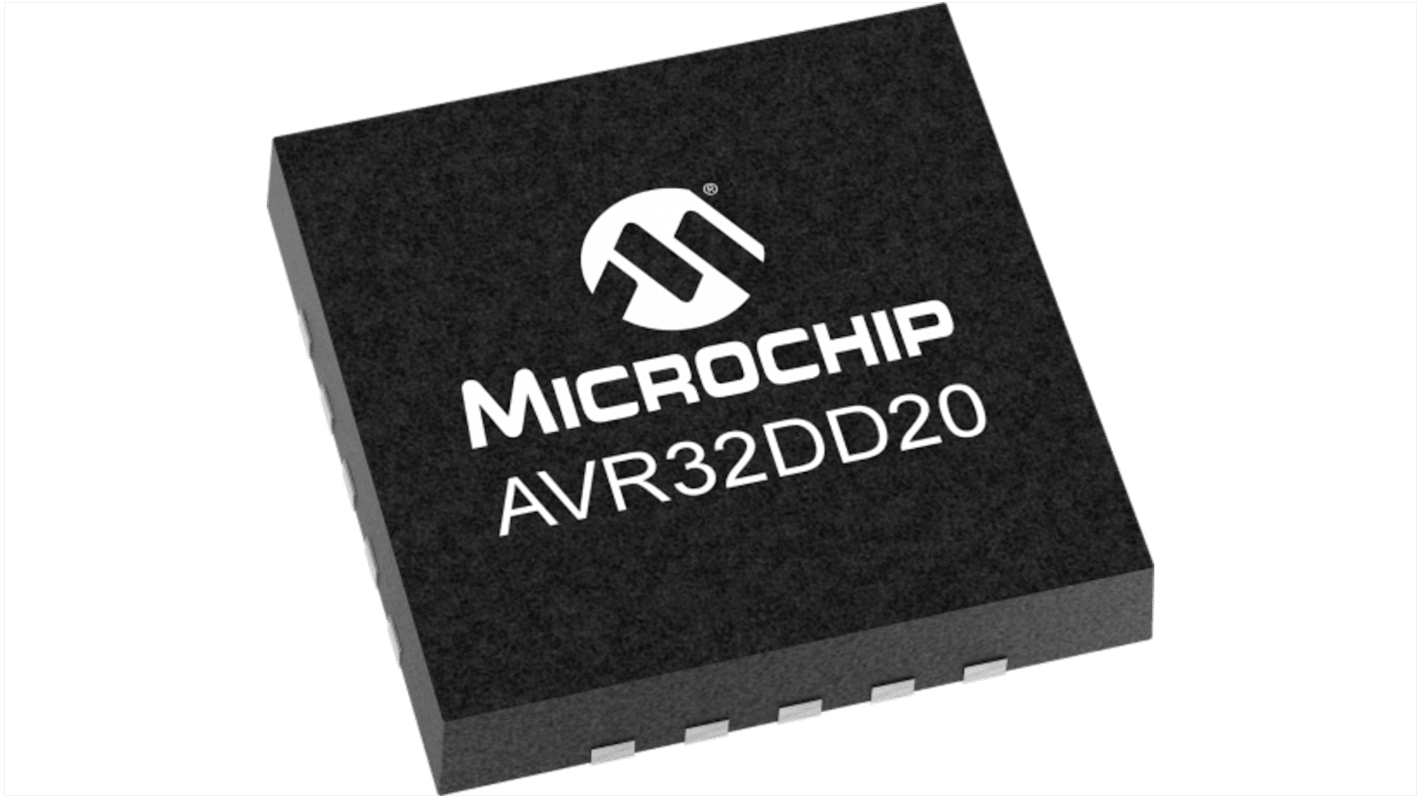 Microcontrolador Microchip AVR32DD20-I/REB, núcleo AVR, VQFN de 20 pines