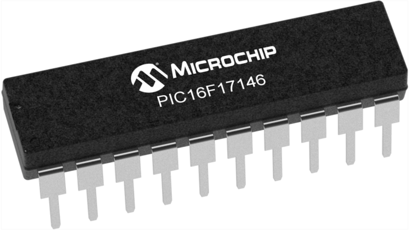 Microcontrolador Microchip PIC16F17146-I/P, núcleo PIC, PDIP de 20 pines