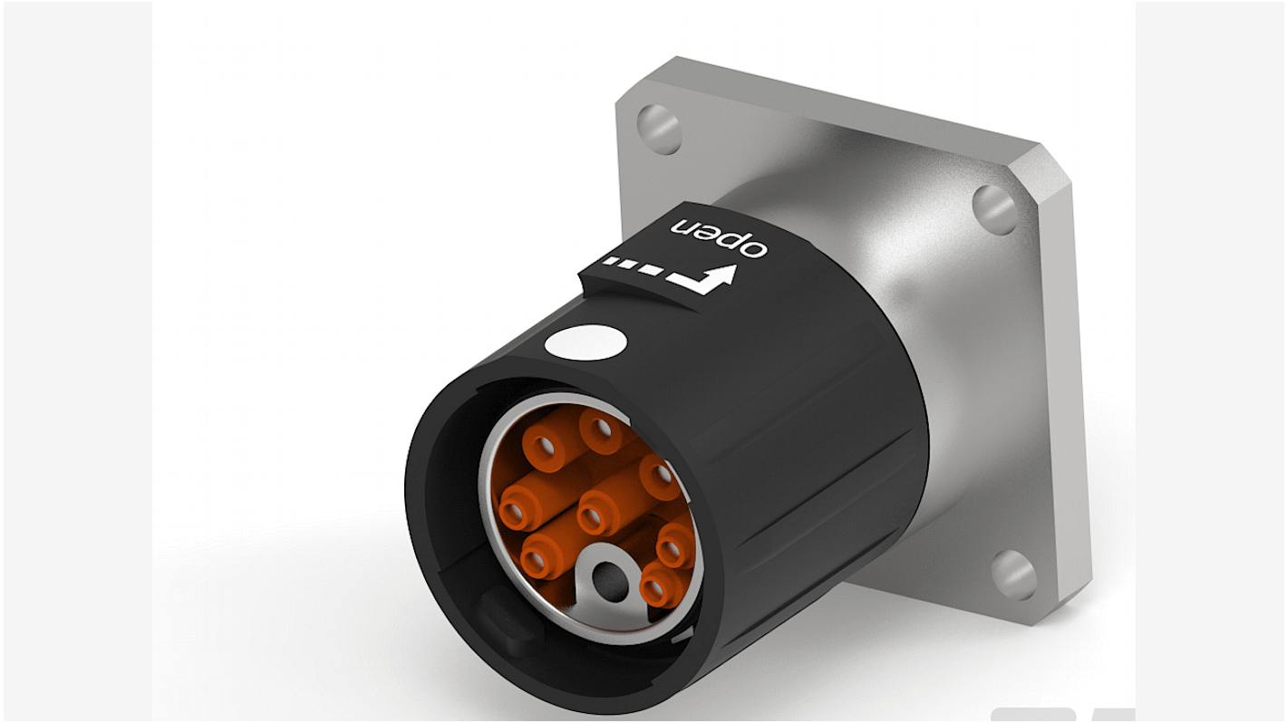 TE Connectivity Circular Connector, 9 Contacts, Panel Mount, M15 Connector, Plug, Male, IP67, 915 Series