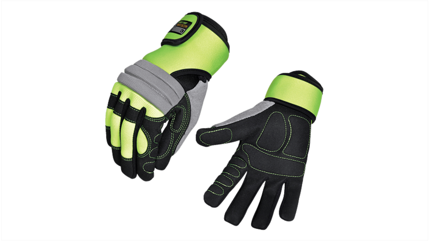 Mecdex Vibe-Pro Yellow Cotton, Nylon, Para Aramid Fabric, Polyurethane, Poylester, Spandex Cut Resistant Work Gloves,