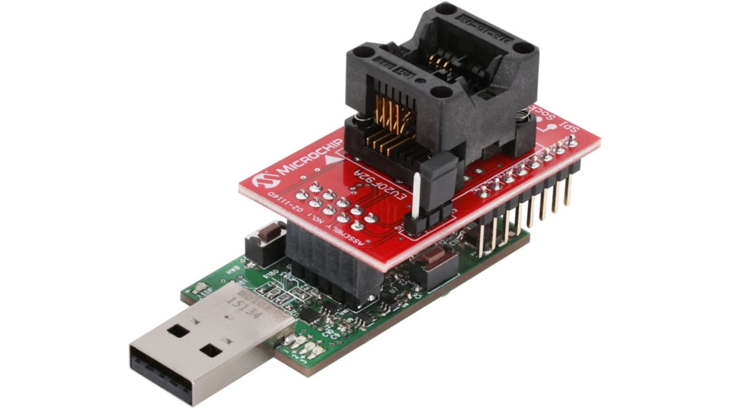 Microchip EV20F92A, Serial Memory SPI Evaluation Kit Serial Memory Evaluation Kit for SPI Socket Board (04-11160), USB