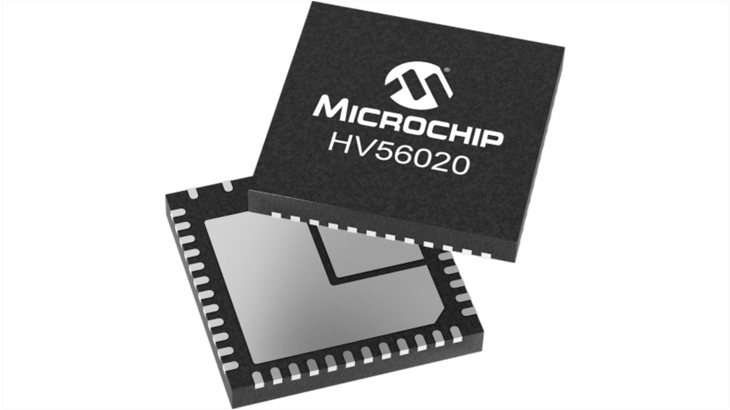 HV56020-V/KXX Microchip, Instrumentation Amplifier, 110mV Offset 124Hz, 3.3 V, 43-Pin VQFN