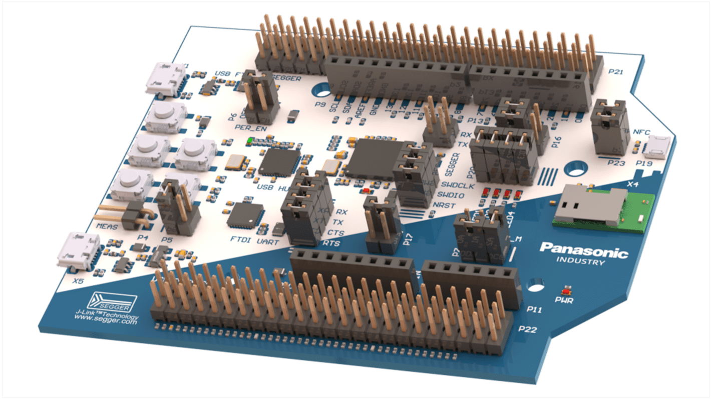 Vyhodnocovací sada, 2.4GHz, Bluetooth, PAN1780-AT Bluetooth® Low Energy Module with AT Command Set, Panasonic