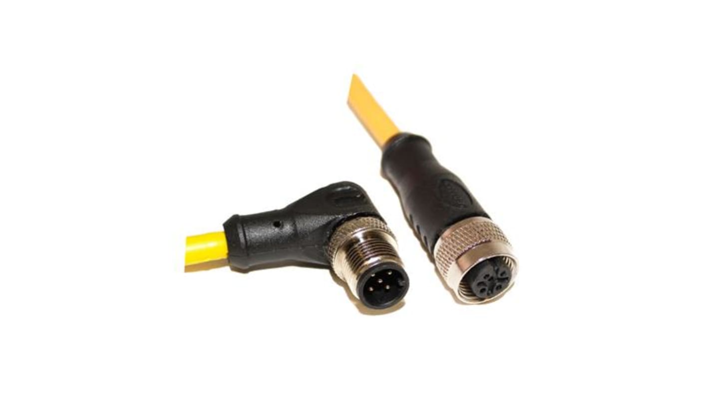 Mueller Electric C5BC06 konfektioniertes Sensorkabel 5-adrig, Stecker gewinkelt / M12 Buchse gerade, Länge 10m