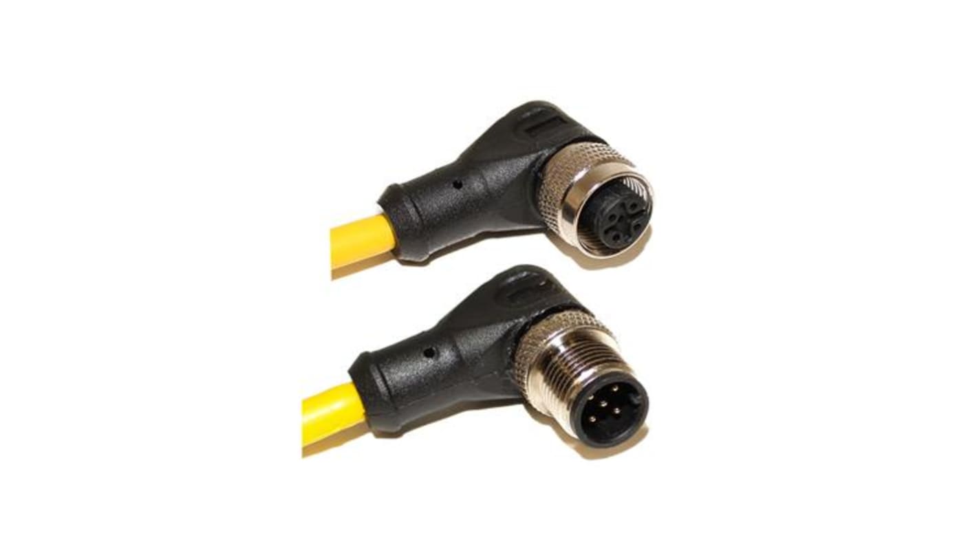 Mueller Electric C5BD06 konfektioniertes Sensorkabel 5-adrig, Stecker gewinkelt / M12 Buchse gewinkelt, Länge 5m