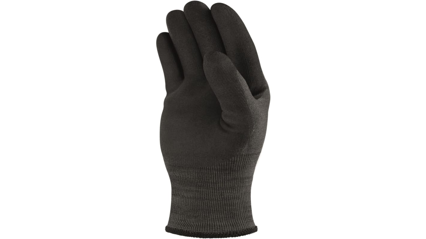 Guantes de uso general de Nitrilo Negro Delta Plus, talla 6, XS, con recubrimiento de Espuma de nitrilo, Antiestáticos