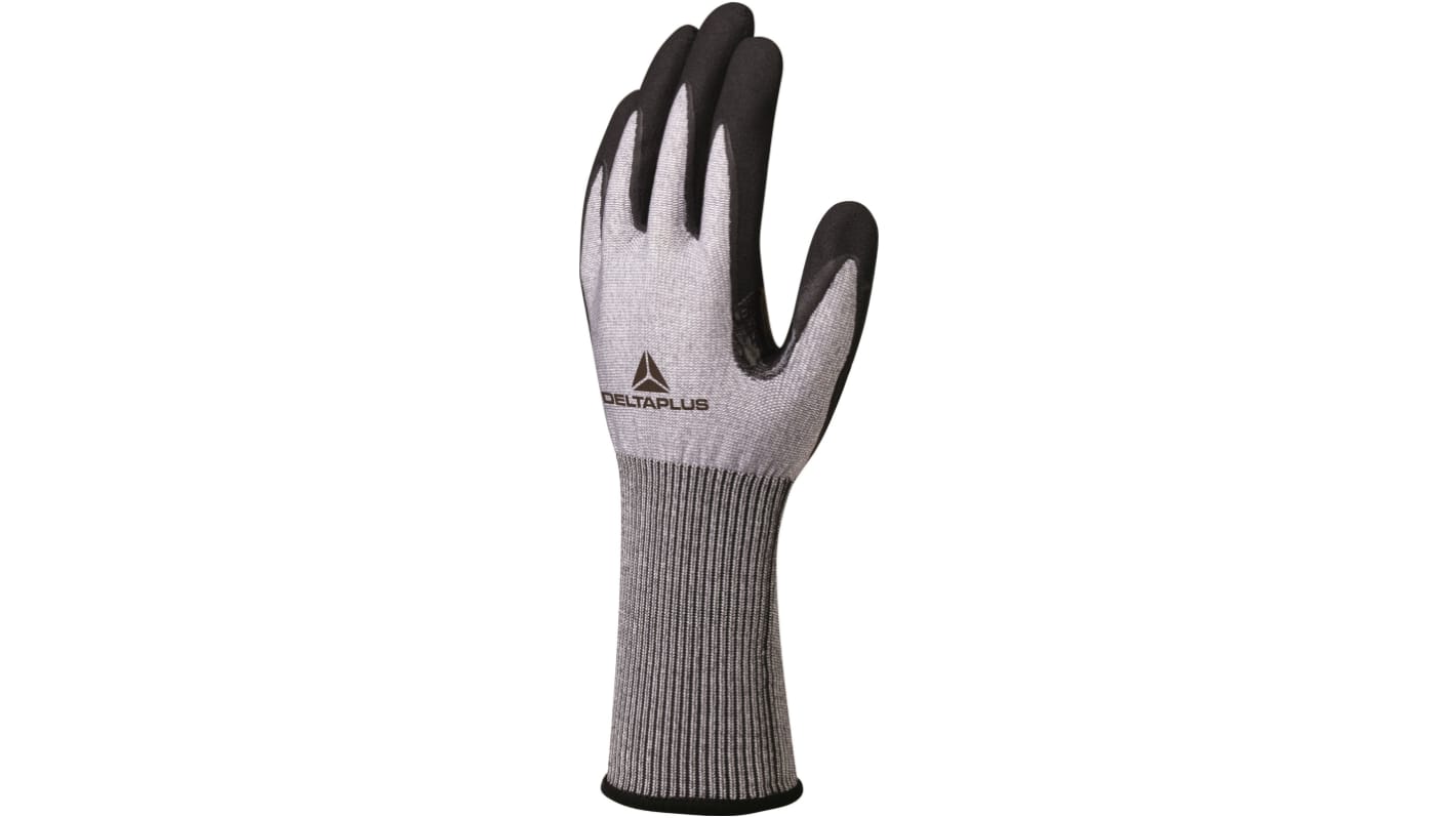 Delta Plus Grey HPPE Cut Resistant General Handling Gloves, Size 10, Polyurethane Coating