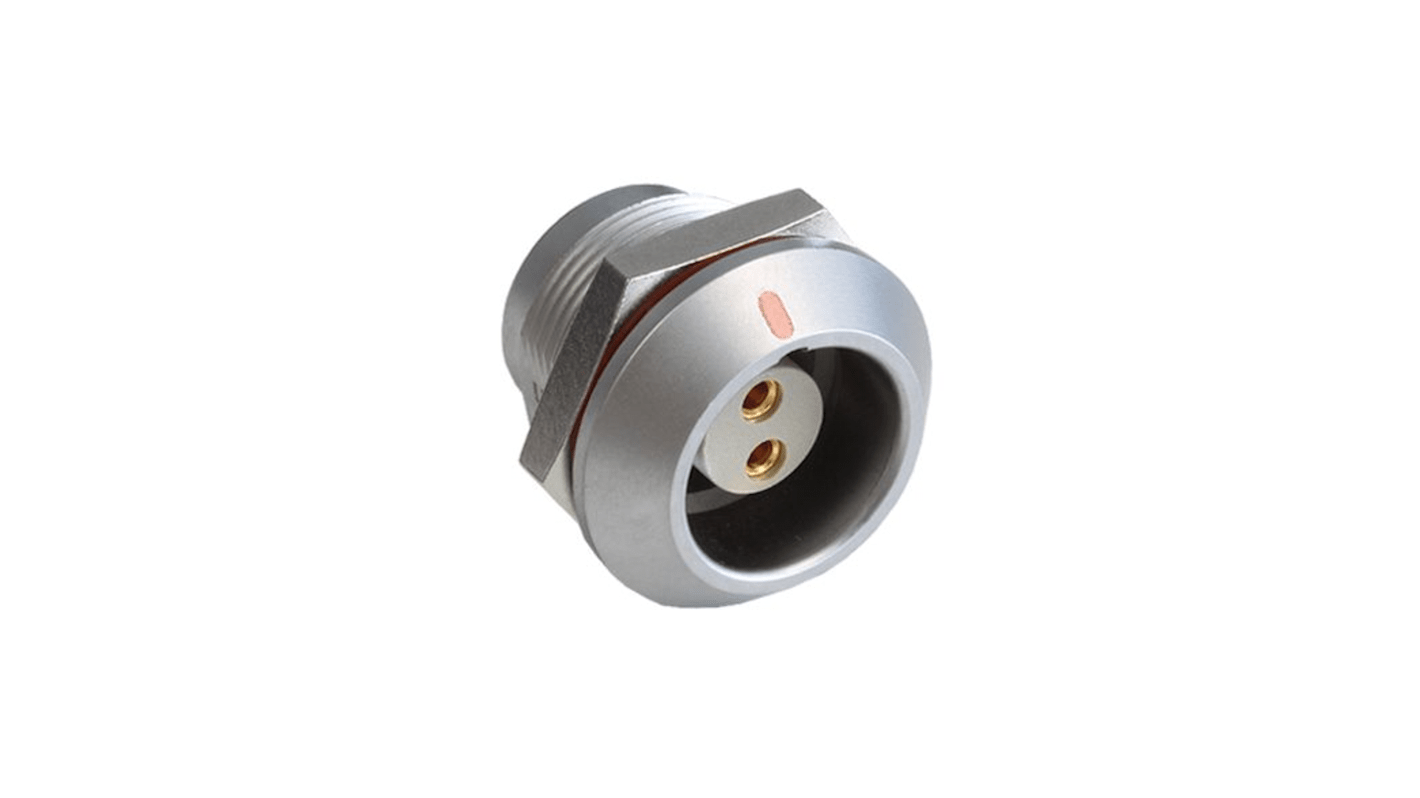 Conector circular Bulgin hembra serie Y de 2 vías hembra, Inserción-extracción, IP66