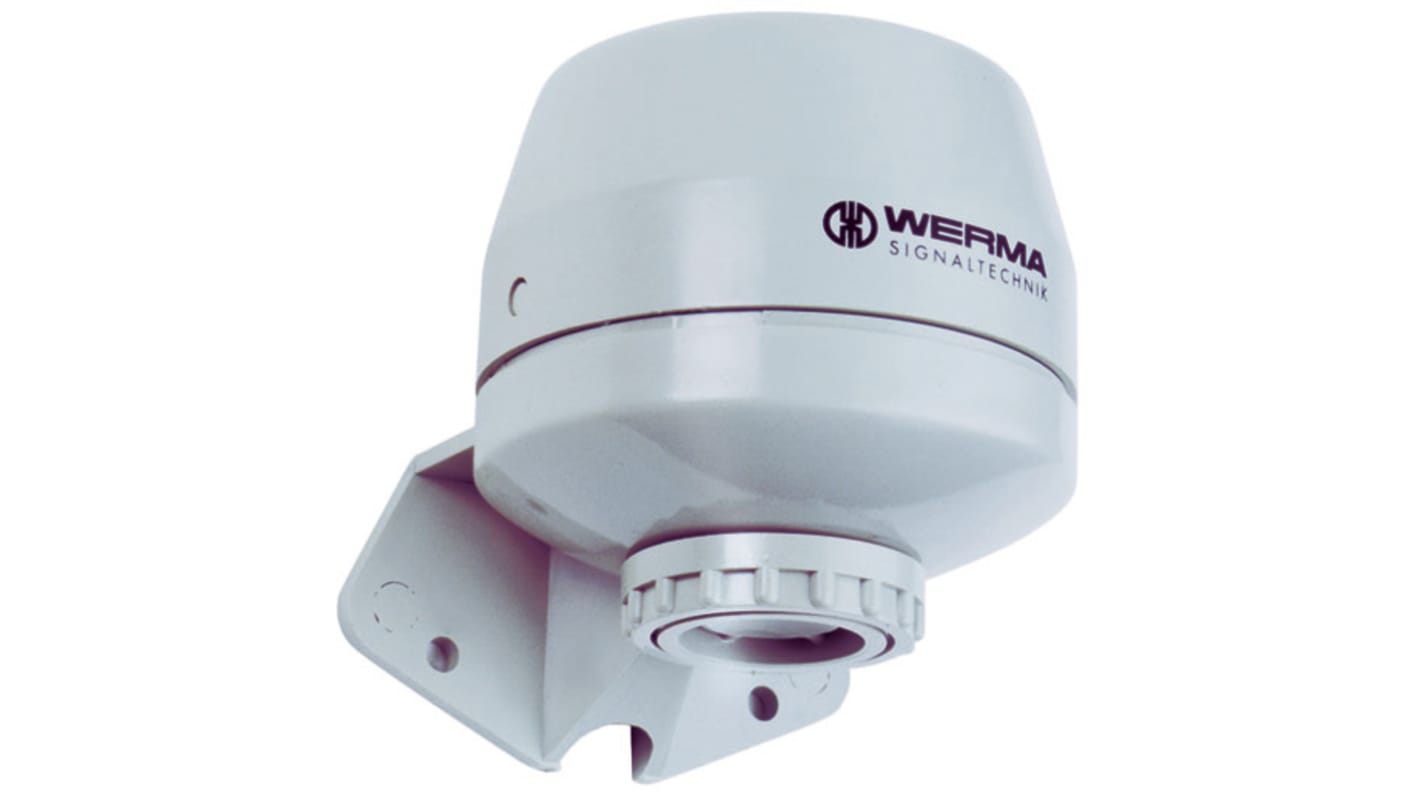 Werma 118 Series Wall Mount Buzzer, 230 V, 90dB at 1 m, IP33, AC, Single-Tone