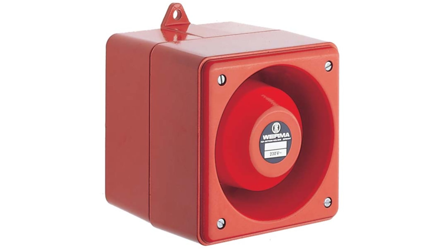 Avertisseur sonore Rouge Werma série 129, 24 V IP65