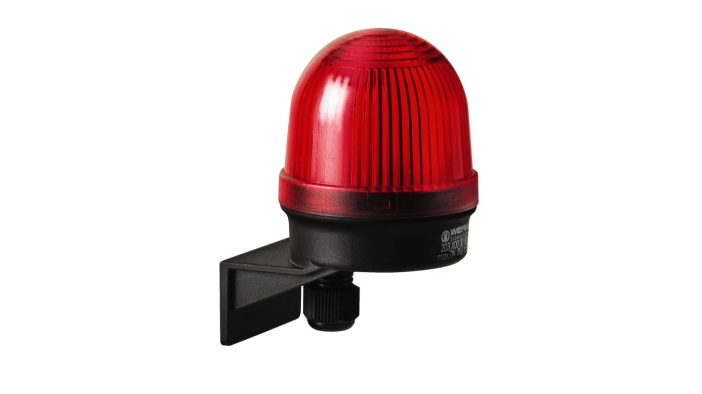 Werma 203, Blinken, Dauer Signalleuchte Rot, 12 → 230 V, Ø 46mm x 91mm