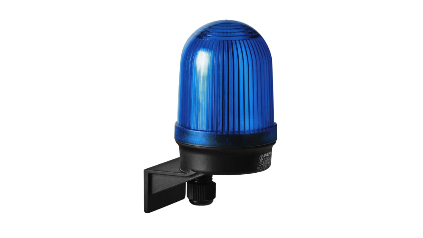 Výstražný maják, řada: 213 Nepřetržité svícení barva Modrá Žárovka Nástěnná montáž 12 →230 V CE