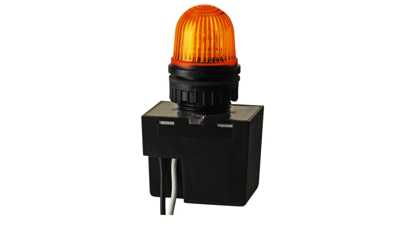 Werma 232 Series Yellow Flashing Beacon, 230 V, Built-in Mounting, Xenon Bulb