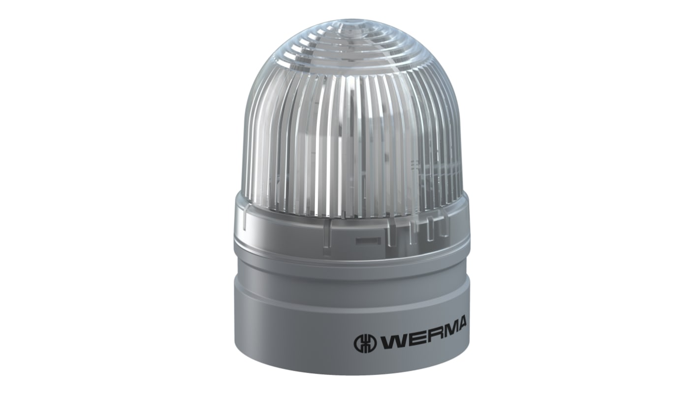 Werma 260 Series Clear Flashing Light Module, 24 V, Multiple, LED Bulb