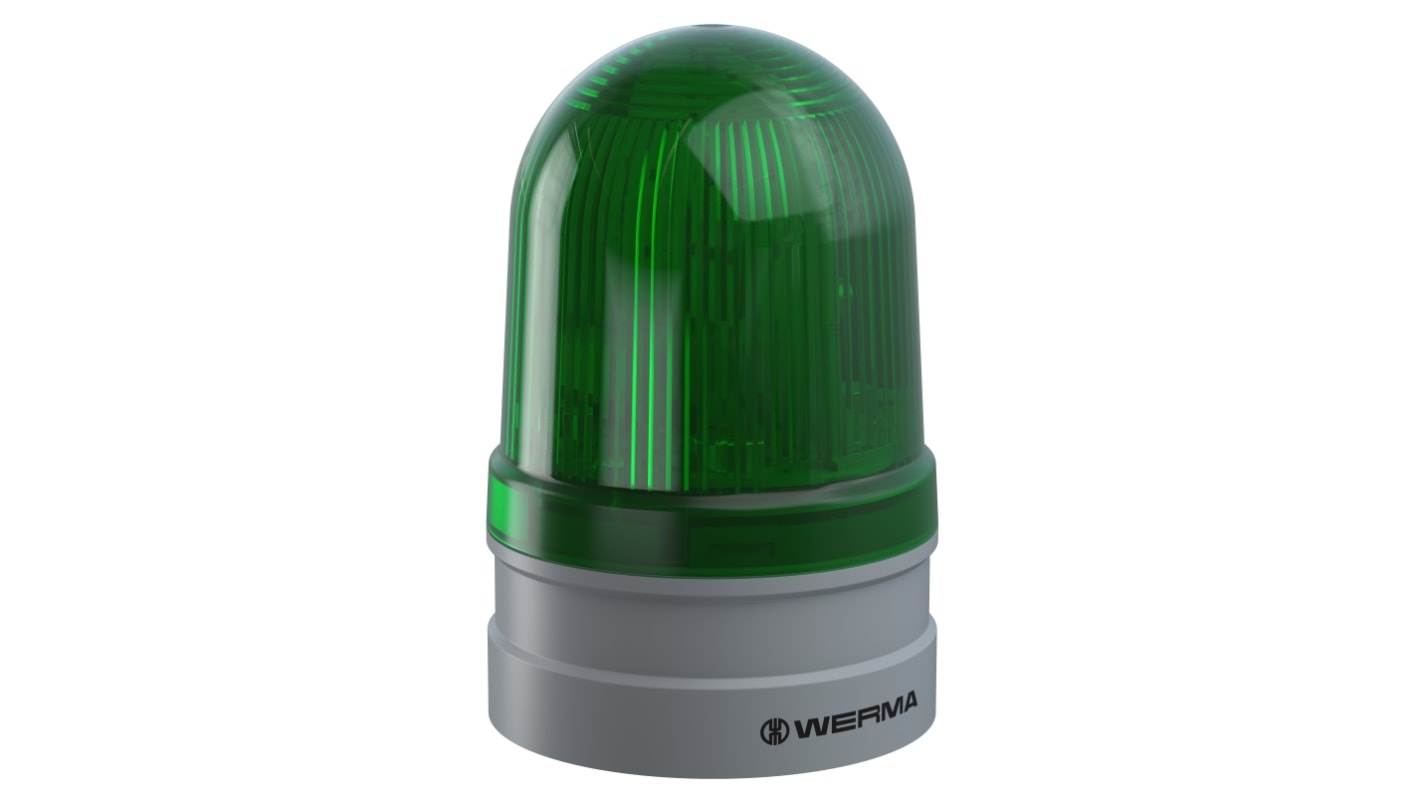 Werma 261 Series Green Flashing Light Module, 12 → 24 V, Multiple, LED Bulb